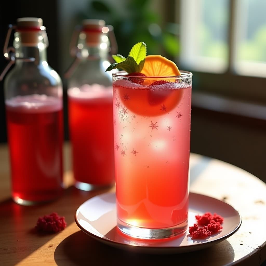 Té de Combucha con Infusión de Hibisco y Jengibre: Bebida Probiótica para la Digestión