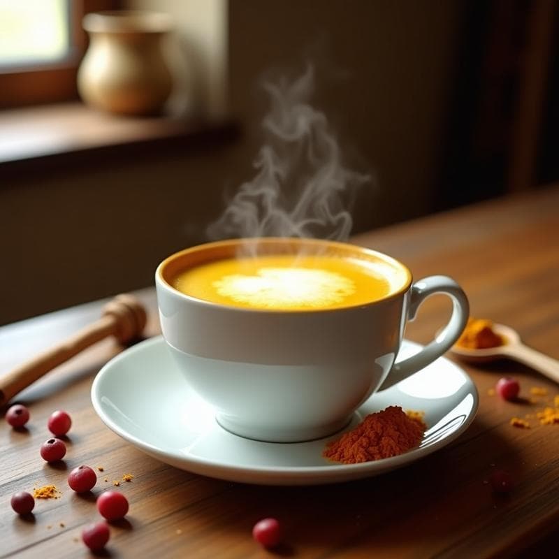 Té de Cúrcuma y Pimienta Rosa con Leche de Avena: Bebida Antiinflamatoria Viral en 5 Minutos