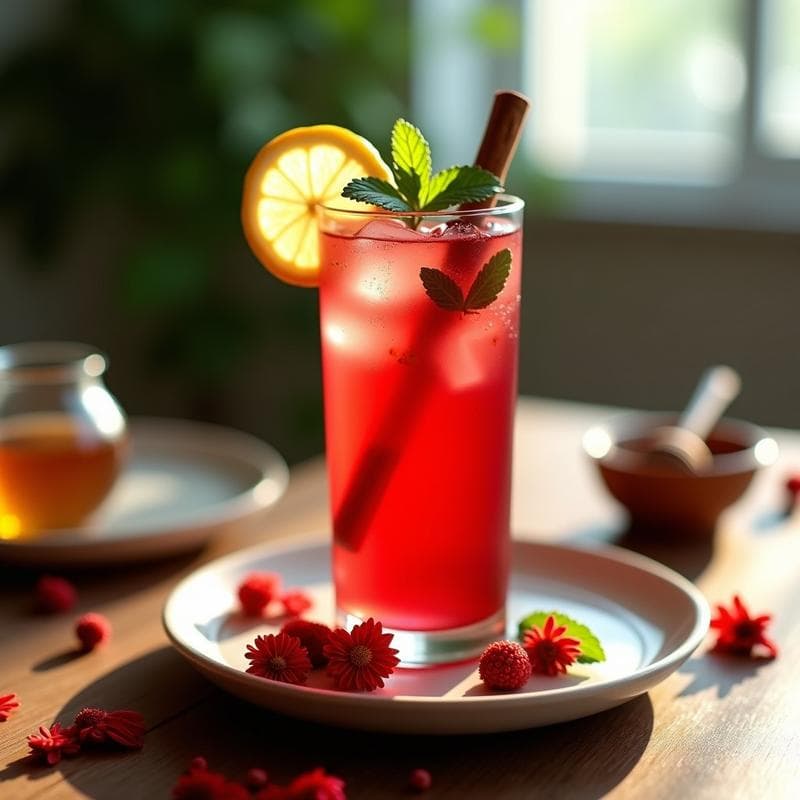 Té Frío de Hibisco y Rosa Mosqueta: Bebida Desintoxicante en 10 Minutos