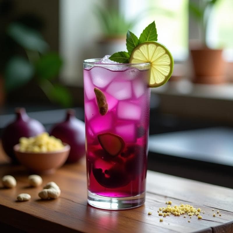 Té Frío de Jabuticaba y Jengibre con Mentira: Bebida Brasilera Detox y Antioxidante