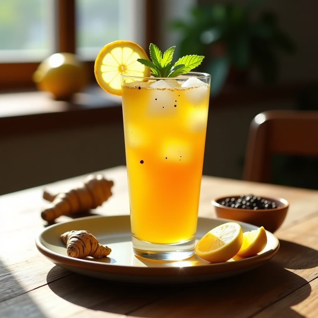 Té Frío de Limón, Cúrcuma y Pimienta Negra: Bebida Antiinflamatoria y Digestiva