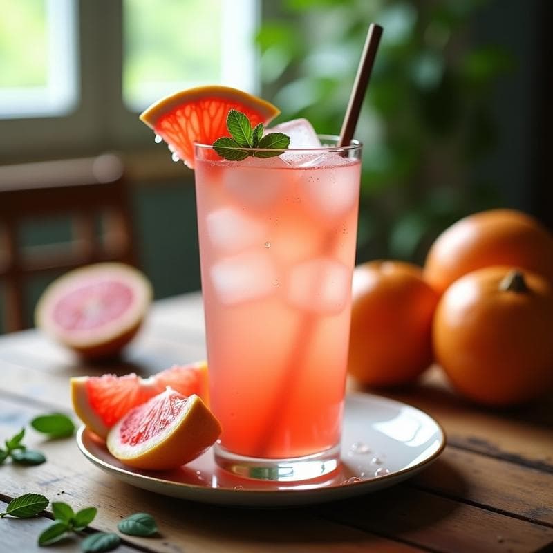 Té Frío de Mentha y Pomelo con Stevia: Bebida Refrescante Sin Azúcar