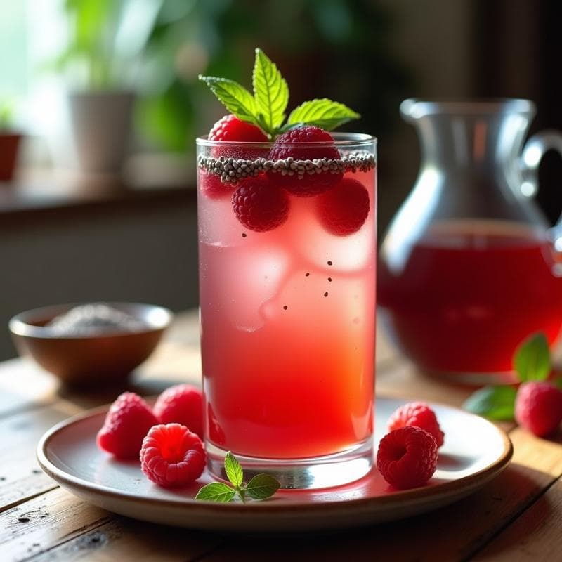 Té Frío de Rooibos y Frambuesas con Chía: Bebida Sudafricana Sin Cafeína y Rica en Antioxidantes