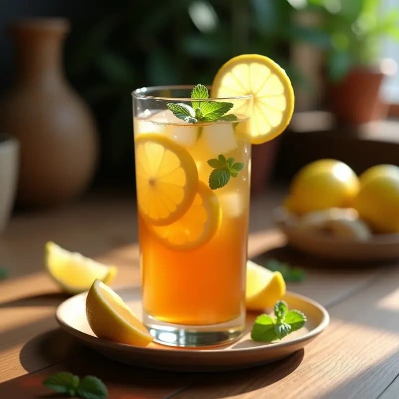 Té Frío de Rooibos con Limón y Jengibre: Bebida Suafricana Antiinflamatoria