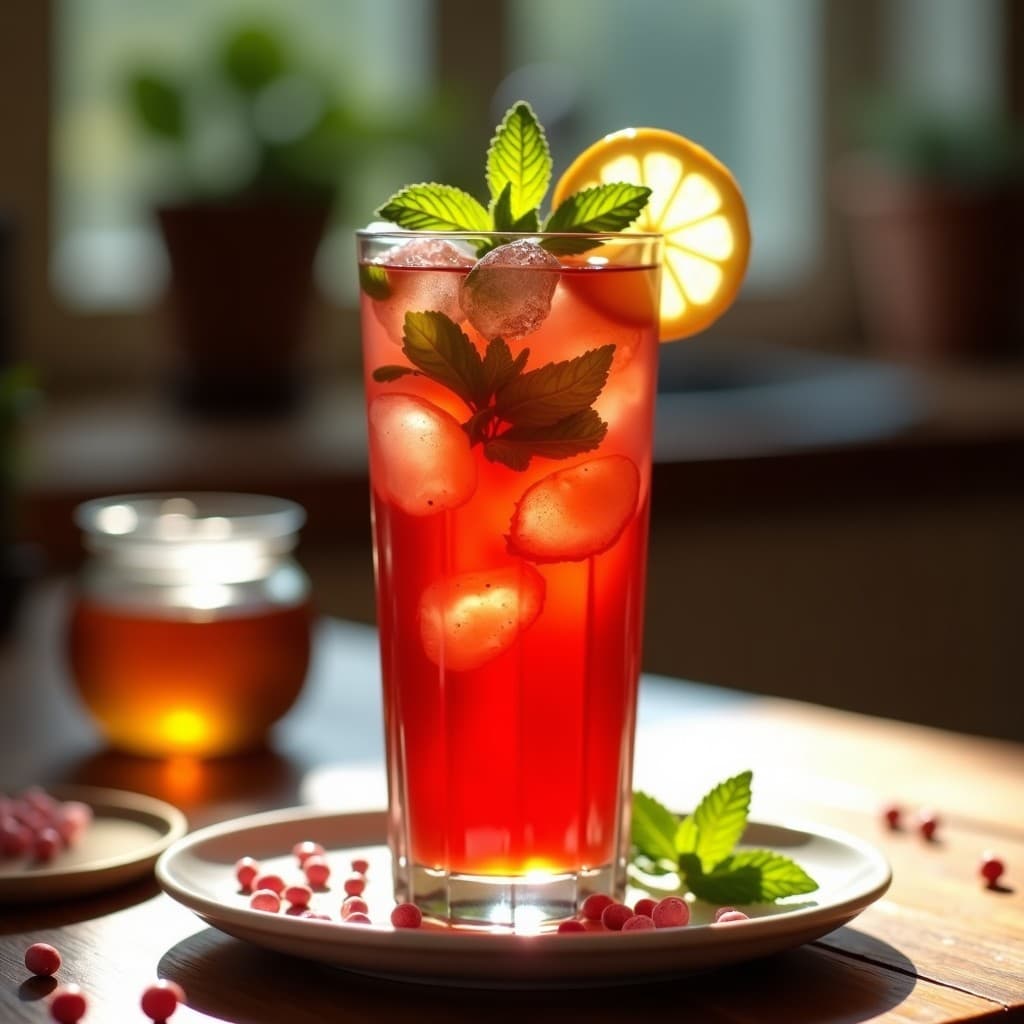 Té Frío de Rosella y Jengibre con Miel de Manuka: Bebida Australiana Antiinflamatoria