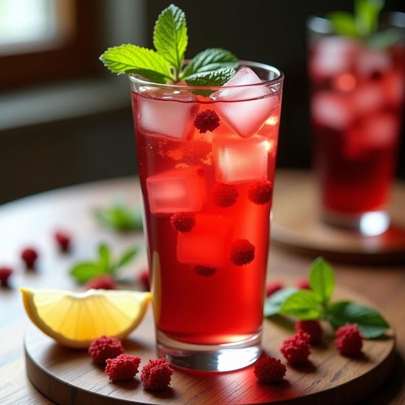 Té Glacial de Hibisco y Jengibre: Bebida Refrescante Sin Azúcar y Diurética