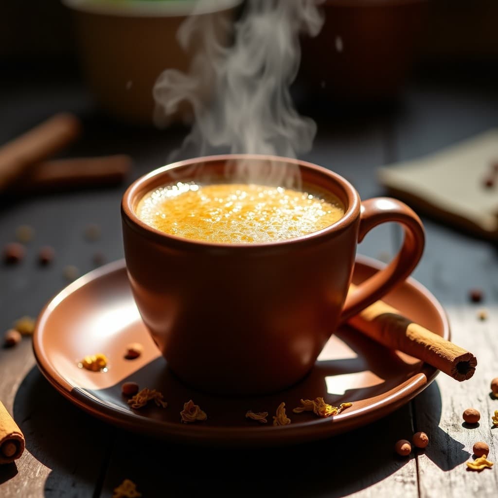 Té Caliente de Guayusa y Canela con Burbujas de Miel: Bebida Ecuatoriana Energizante