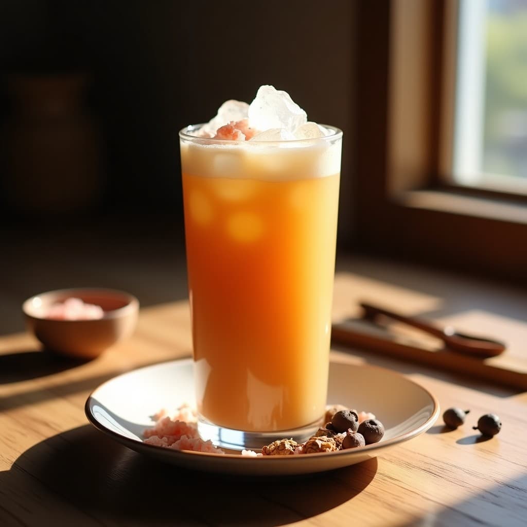 Té Helado de Butter Tea con Especias y Sal del Himalaya: Bebida Tibetana Energética