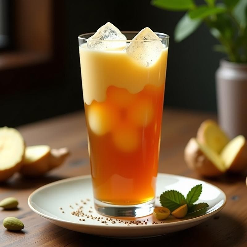 Té Helado de Butter Tea Tibetano con Jengibre: Bebida Energética Sin Azúcar