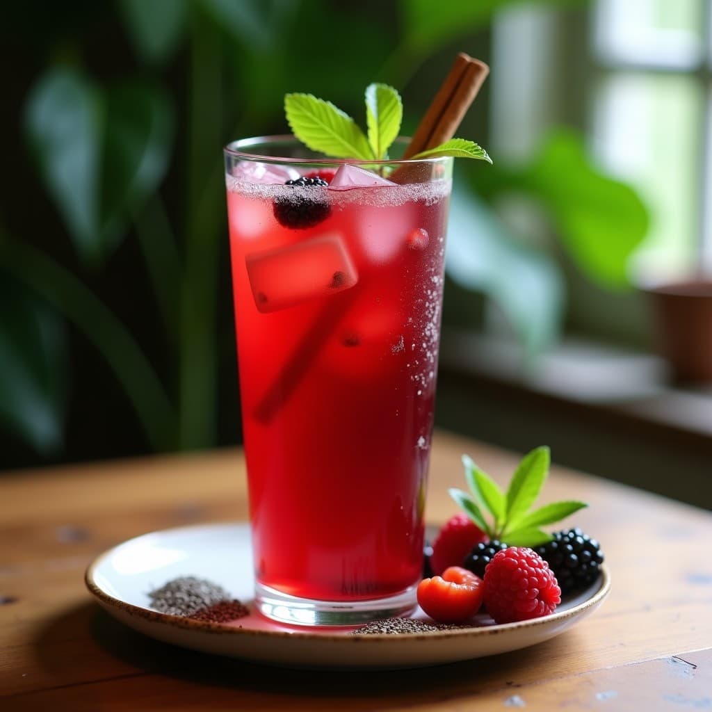 Té Helado de Guayusa y Frutos Rojos con Chía: Bebida Ecuatoriana Antioxidante