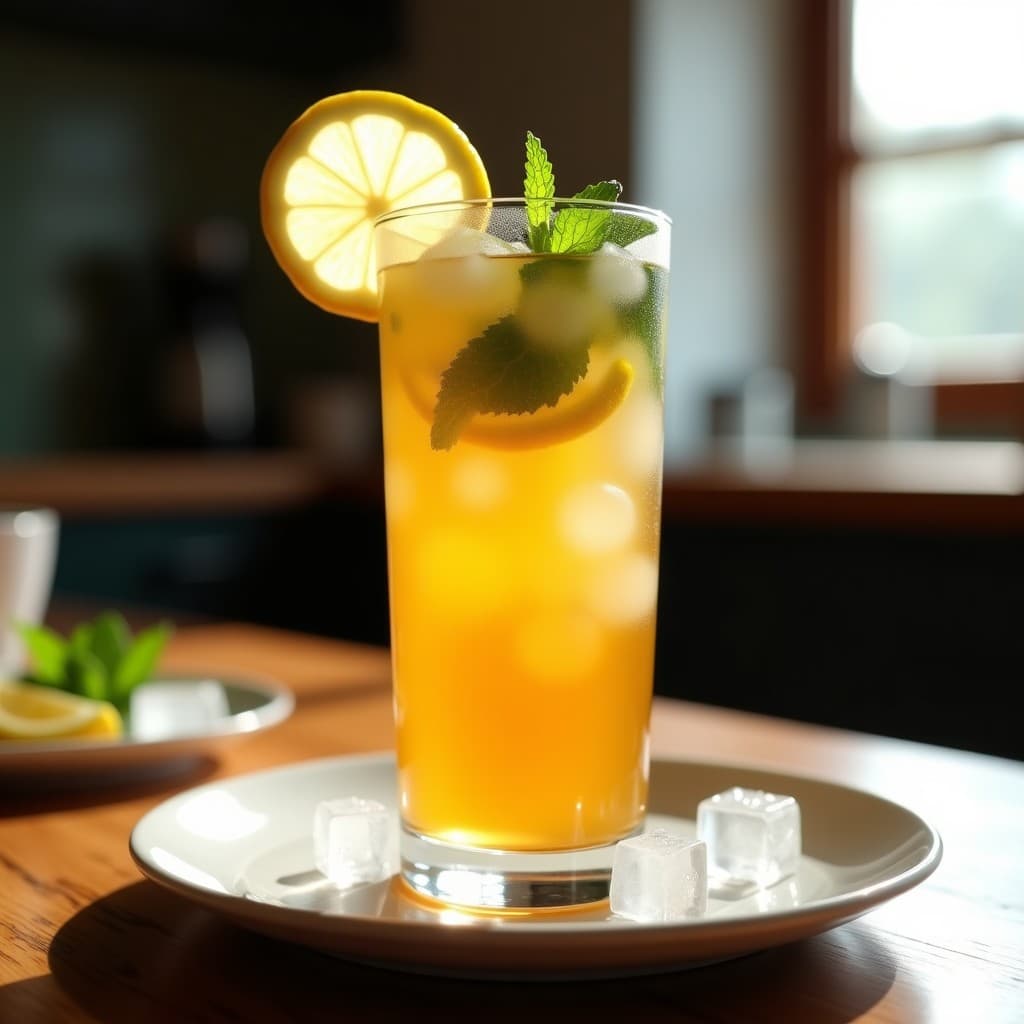 Té Helado de Guayusa y Menta con Burbujas de Limón: Bebida Ecuatoriana Energizante