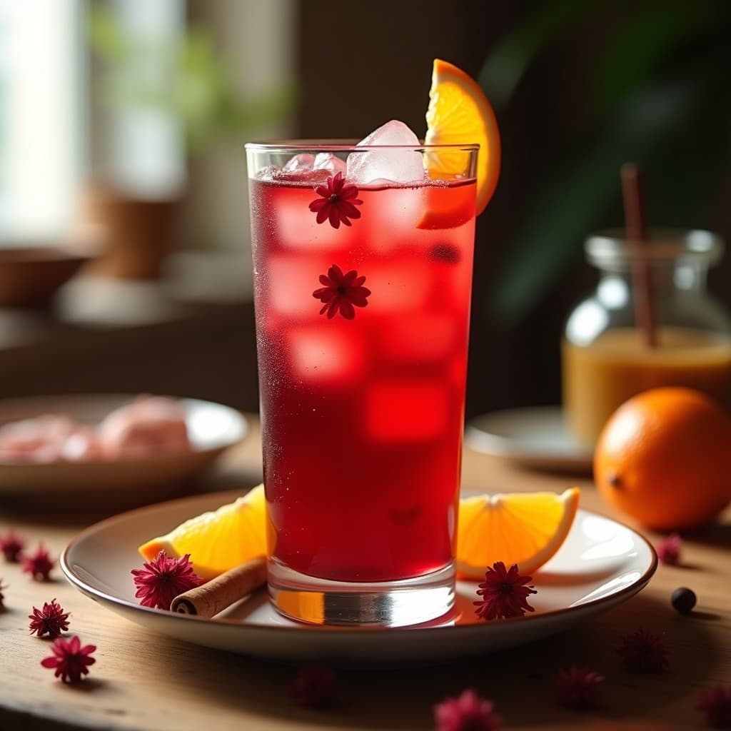 Té Helado de Hibisco y Clavo: Bebida Mexicana Refrescante y Sin Cafeína