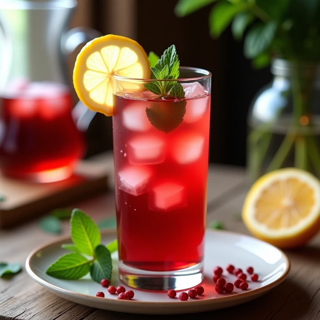 Té Helado de Hibisco y Jengibre con Pimienta Rosa: Bebida Detox y Digestiva