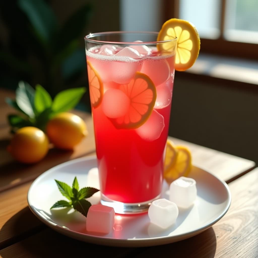 Té Helado de Hibisco y Maracuyá con Burbujas de Limón: Bebida Viral Sin Cafeína