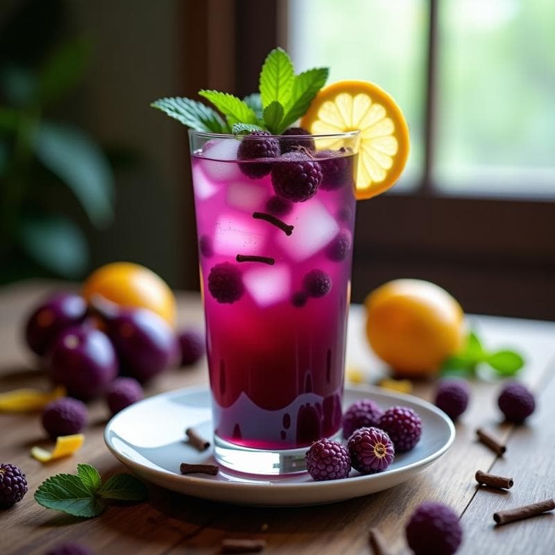 Té Helado de Jabuticaba y Clavo: Bebida Brasileña Antioxidante y Sin Azúcar
