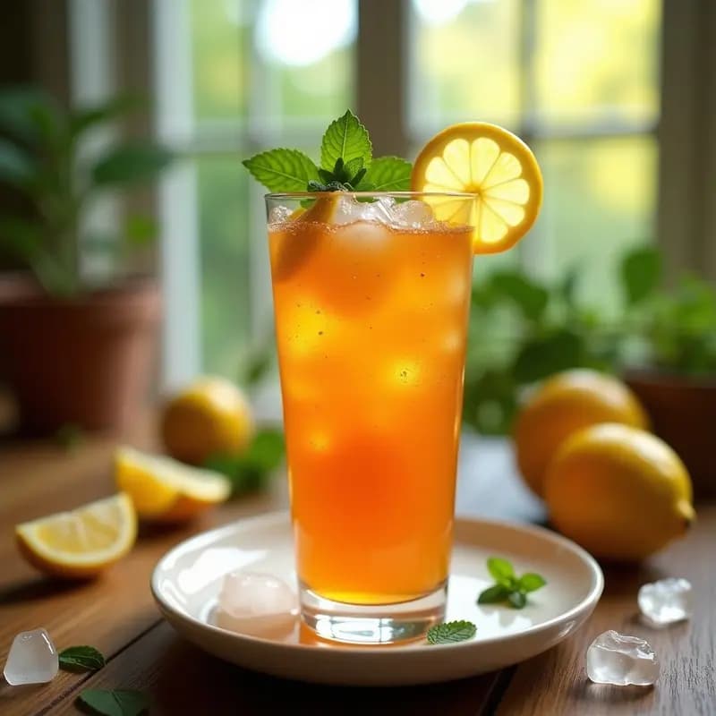 Té Helado de Lapacho y Maracuyá con Burbujas de Limón: Bebida Brasileña Antiinflamatoria