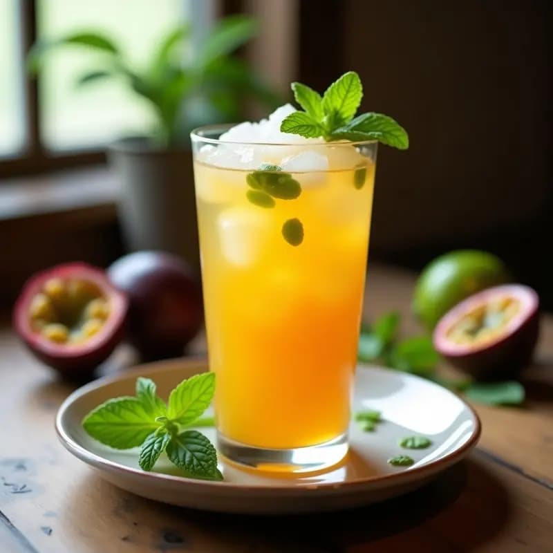 Té Helado de Maracuyá y Hierbabuena: Refresco Peruano Sin Cafeína para el Verano