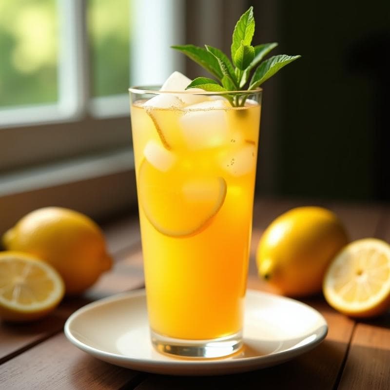 Té Helado de Maracuyá y Limón con Stevia: Bebida Refreshing Sin Azúcar para Verano