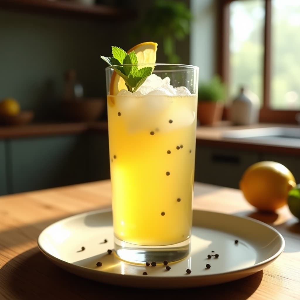Té Helado de Mimbre y Limón con Semillas de Chía: Bebida Refrescante y Digestiva