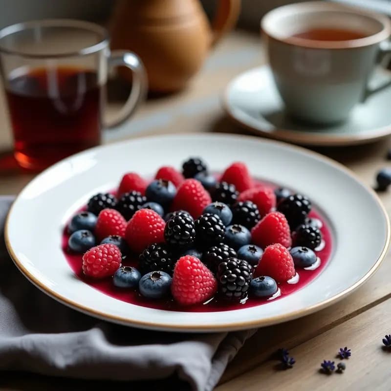 Té Helado de Rooibos y Frutos del Bosque con Semillas de Lino: Bebida Antiinflamatoria
