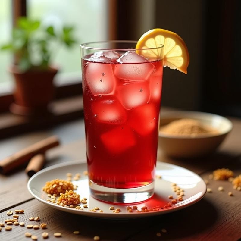 Té Glacial de Hibisco y Jamaica con Linaza: Bebida Mexicana Depurativa y Sin Azúcar
