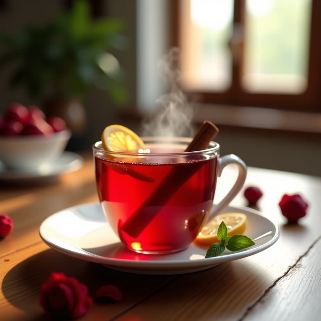 Té de Hibisco y Rosa Mosqueta con Canela: Infusión Detox y Rica en Vitamina C
