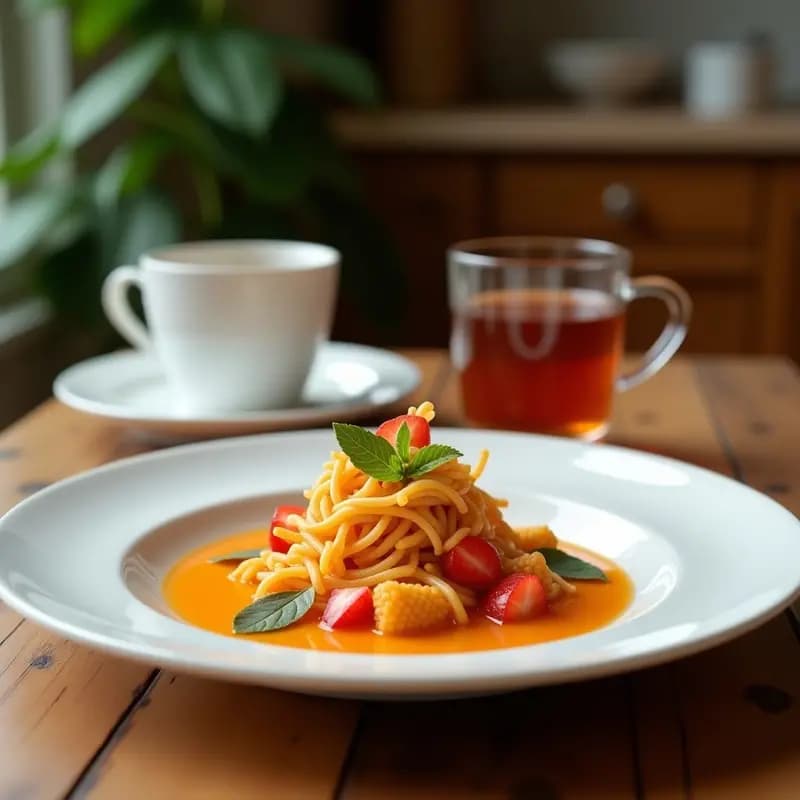 Té Glacial de Hibisco y Rosas con Rodajas de Naranja: Bebida Iraní Refrescante y Antioxidante