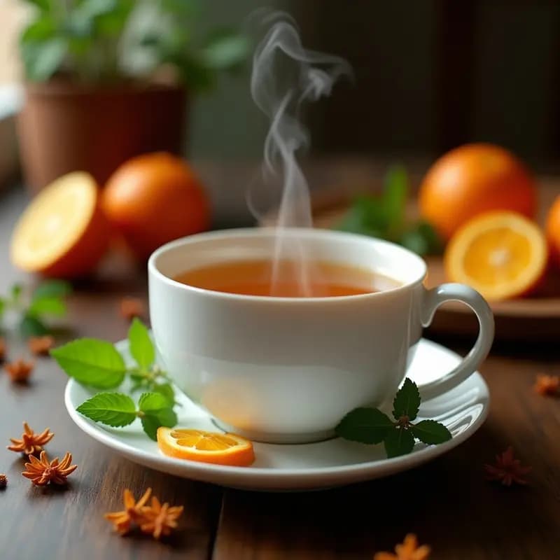 Té de Hierbas Morroquí con Naranja Amarga: Infusión Digestiva y Relajante Sin Cafeína