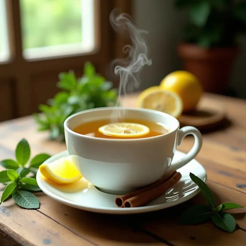 Té de Hojas de Olivo y menta con Miel de Agave: Bebida Relajante y Antioxidante