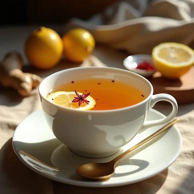 Té de Jengibre y Azafrán con Limón: Bebida Iraní Antiinflamatoria para el Invierno