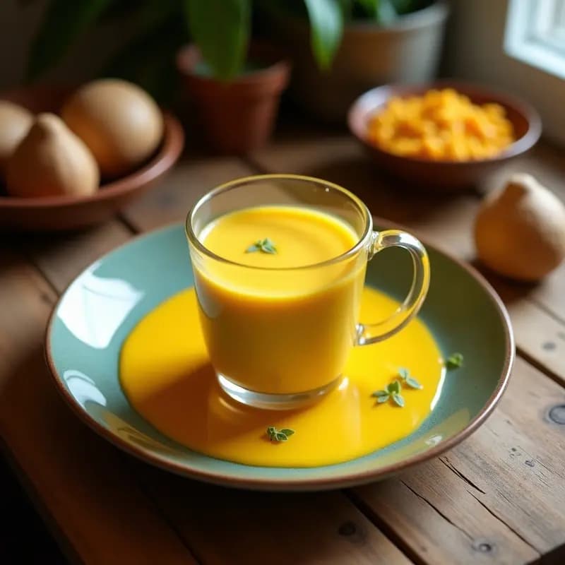 Té de Jengibre y Cúrcuma con Leche de Coco: Golden Milk Antiinflamatorio en Thermomix