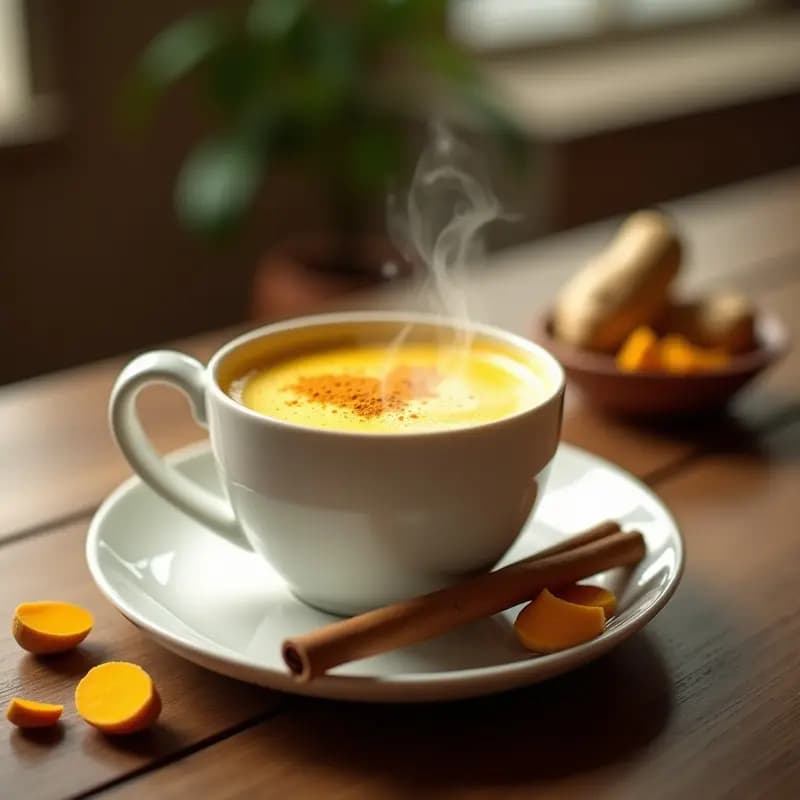 Té de Jengibre y Kurkuma con Leche de Cúrcuma: Latte Dorado Antiinflamatorio en 5 Minutos