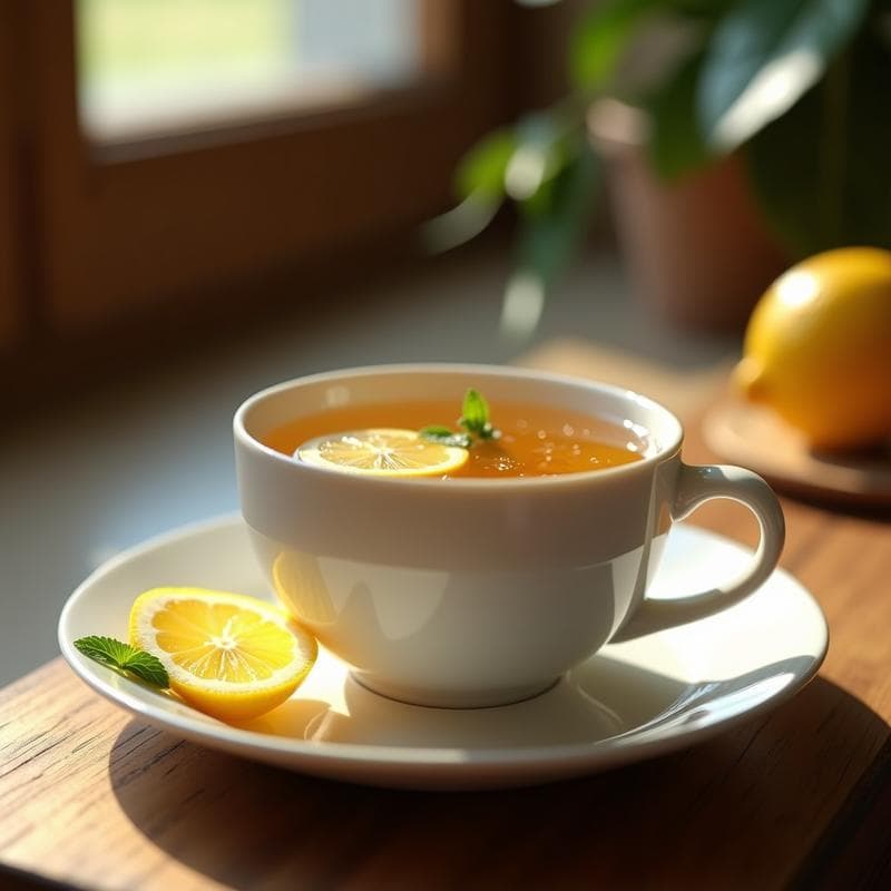 Té de Jengibre y Limón con Propóleo: Bebida Inmunoestimulante y Sin Azúcar