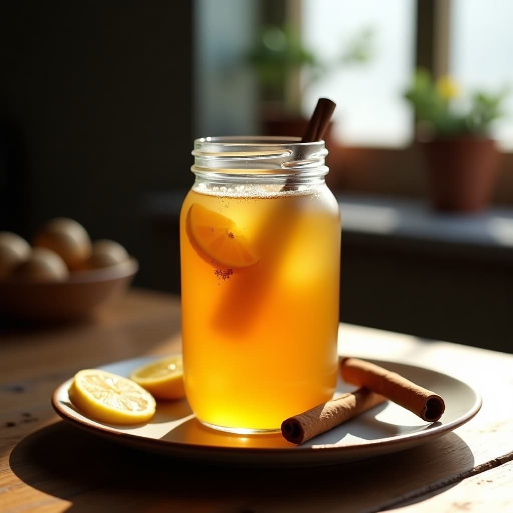 Té de Kombucha con Jengibre y Canela: Bebida Probiótica Detox en 7 Días
