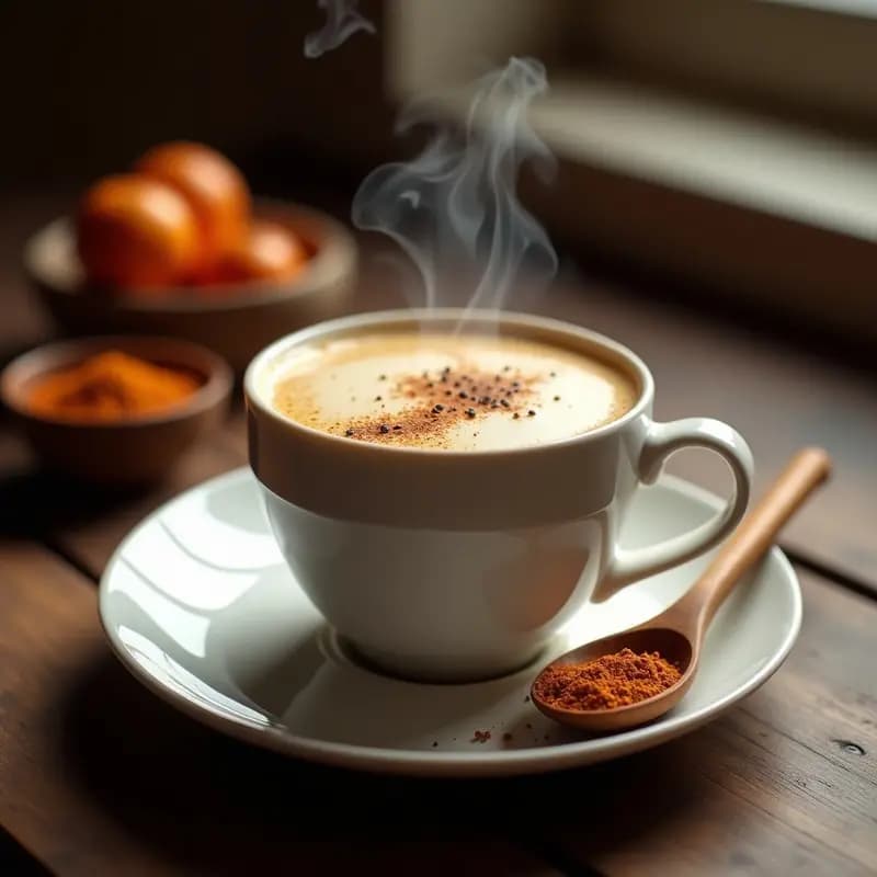 Té Latte de Rooibos con Especias de Baharat y Leche de Almendras: Bebida árabe Antiinflamatoria