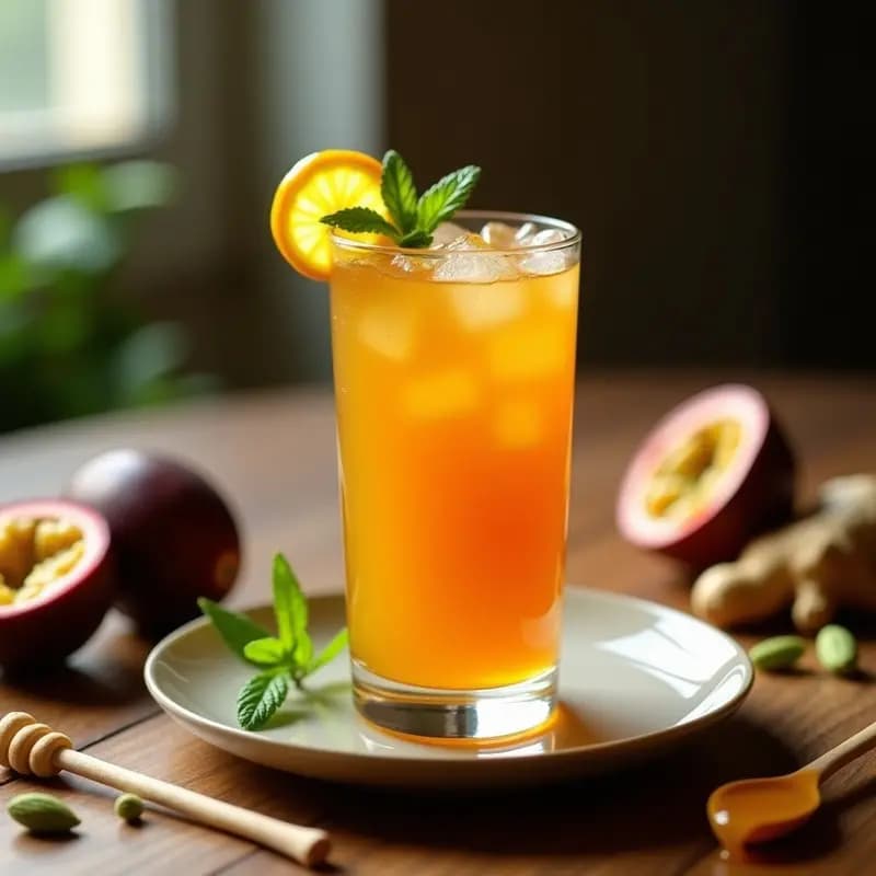 Té de Maracuyá y Jengibre con Miel de Agave: Bebida Colombiana Digestiva y Detox