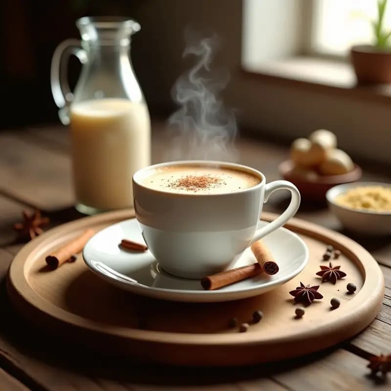 Té de Masala Chai con Leche de Almendras: Bebida India Vegana y Energética