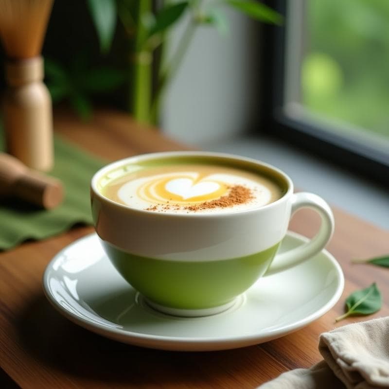 Té Matcha Latte con Leche de Avena y Miel: Bebida Japonesa Energética en 5 Minutos
