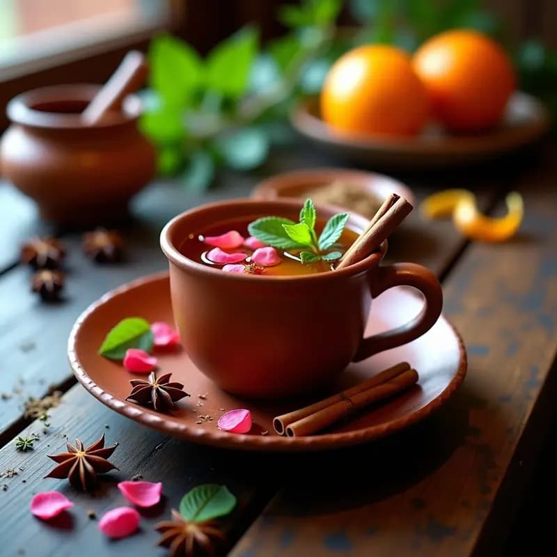 Té Moruno con Hierbas y Especias: Bebida Tradicional Andaluza Reconfortante