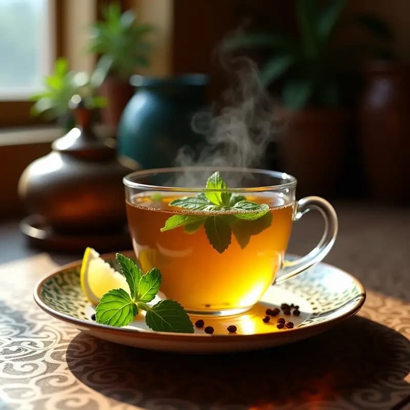 Té Moruno con Hojas de Hierbabuena: Bebida Árabe Tradicional para la Digestión