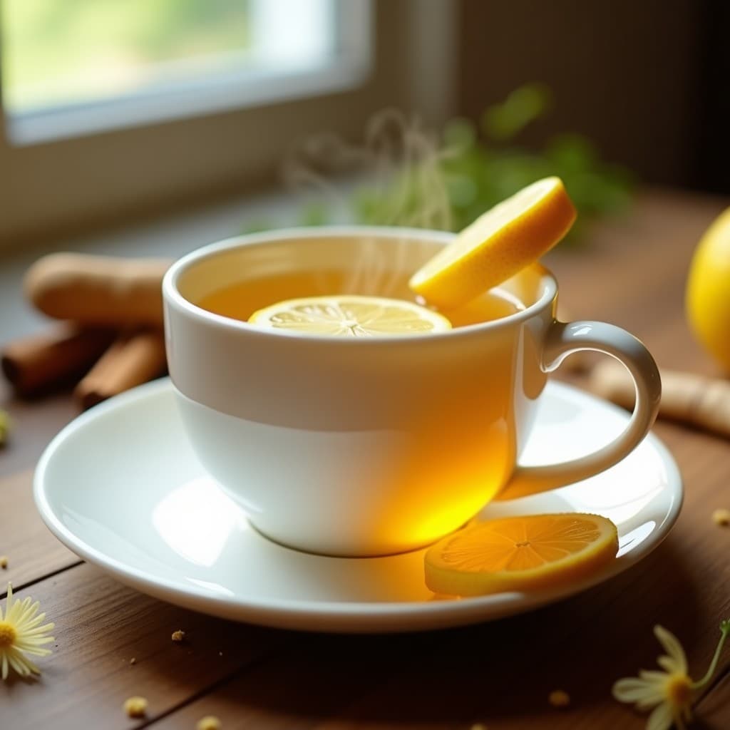 Té de Raíz de Diente de León con Limón y Jengibre: Bebida Detox Sin Cafeína
