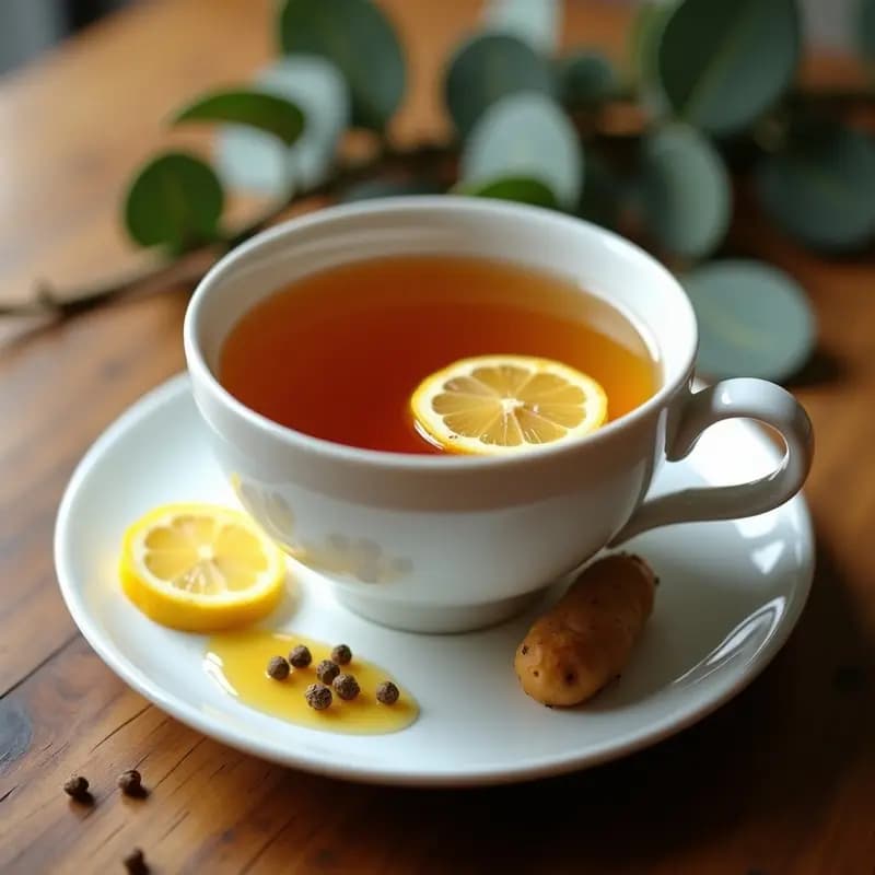 Té de Raíz de Lotera y Jengibre con Miel de Manuka: Infusión Australiana Antiinflamatoria