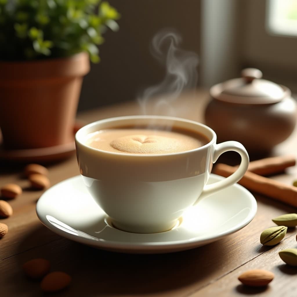 Té de Raíz de Loto y Canela con Leche de Almendras: Bebida Relajante y Sin Cafeína