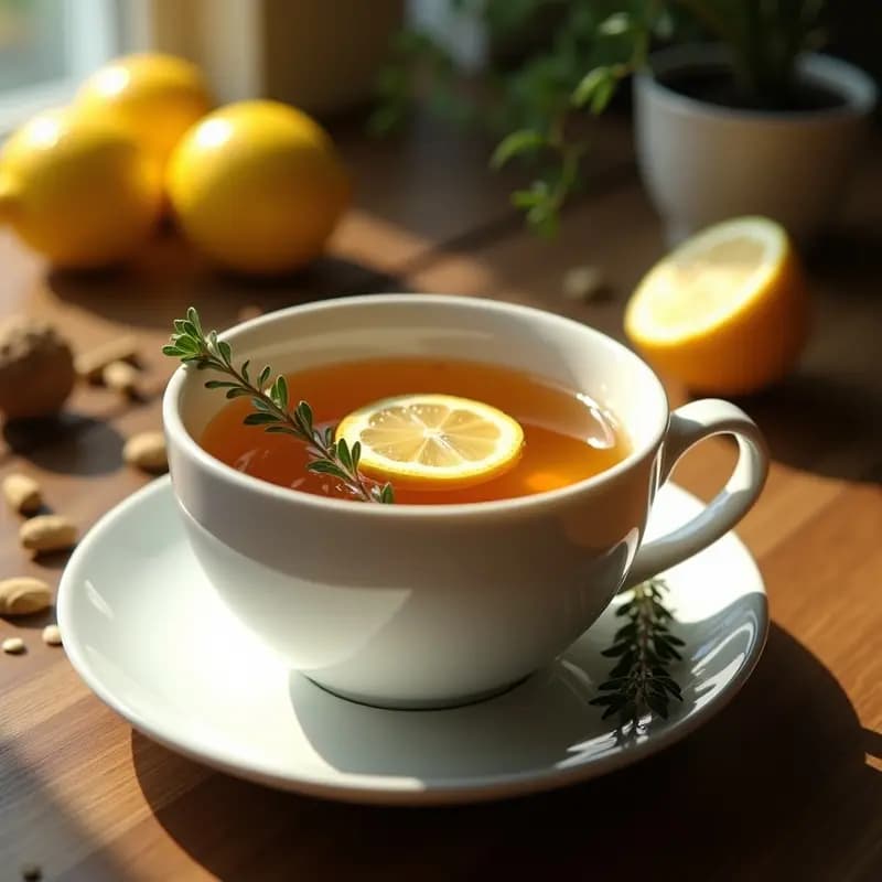 Té de hierbas de Zaatar y Limón: Infusión Árabe Digestiva y Energizante