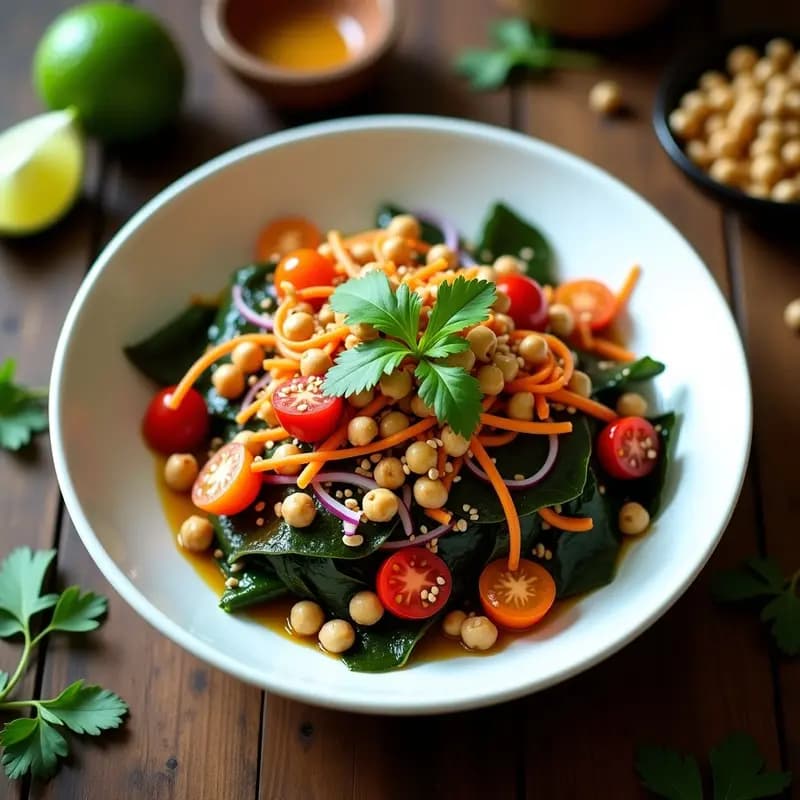 Burmese Tea Leaf Salad con Garbanzos Tostados: Receta de Myanmar Probiótica