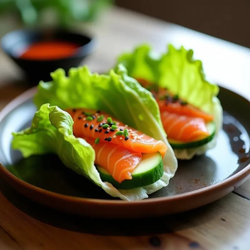 Temaki de Salmón y Palta con Salsa Sriracha: Receta Japonesa Keto y Alta en Omega-3