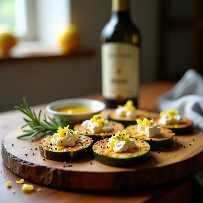 Temps de Calabacín y Queso de Cabra: Aperitivo Francés Light y Sin Gluten