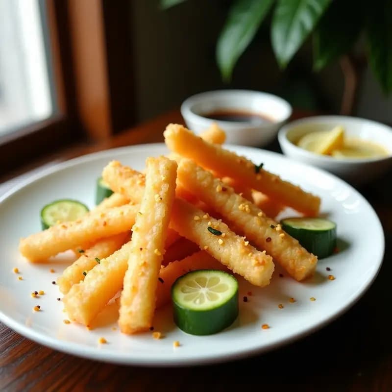 Tempura de Camarones y Calabacín: Receta Japonesa Crujiente Sin Aceite Excesivo