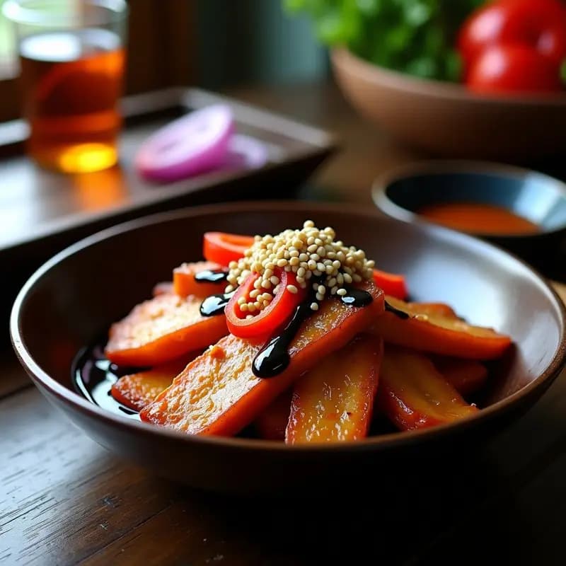 T terribiyaki de Seitan: Receta Japonesa Vegana con Salsa Casera de Sésamo