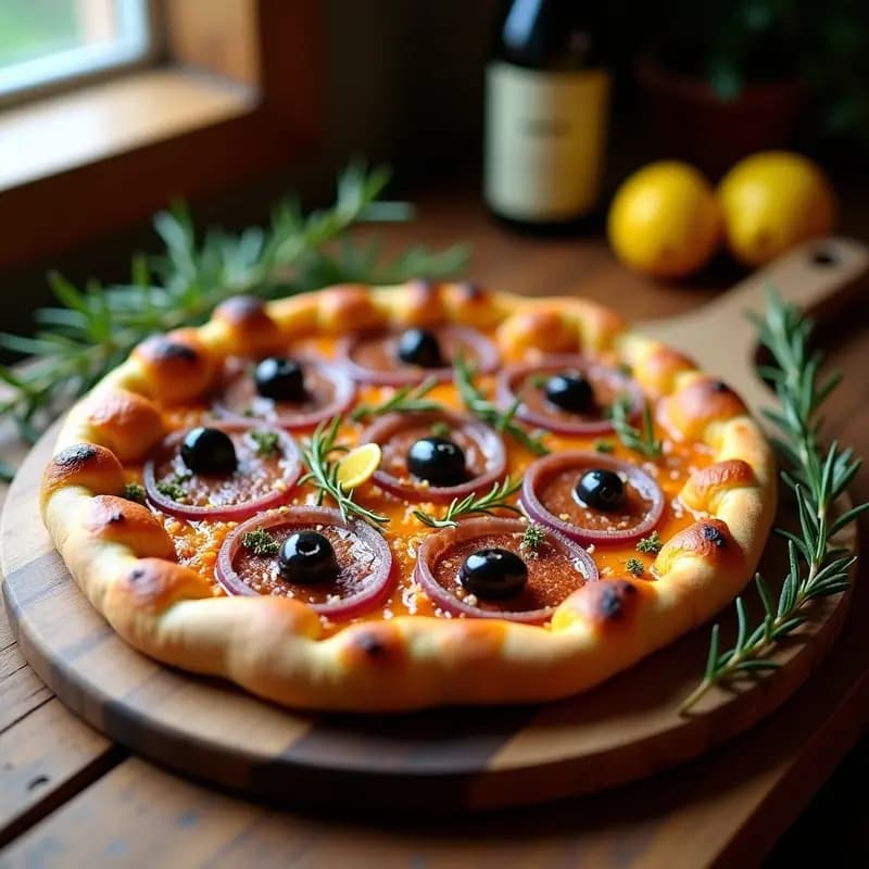 Terra de Sardenaira (Pizza Provenzal) con Anchoas y Aceitunas: Receta Francesa Tradicional